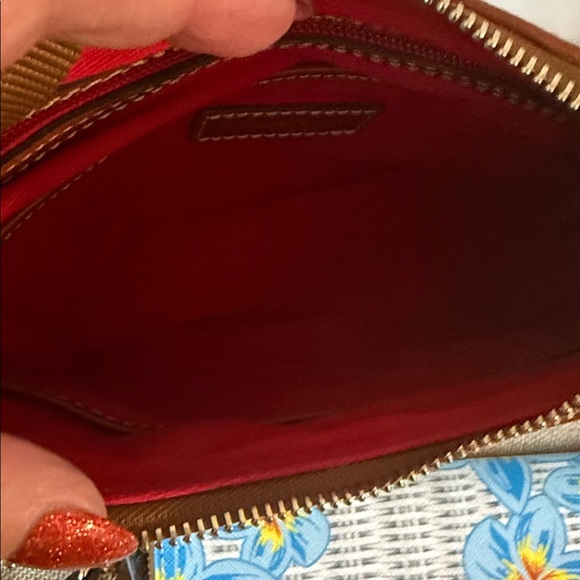 Dooney & Bourke plumeria Blue Floral Shoulder Bag and Wallet/wristlet MRSP $576 - Picture 11 of 14